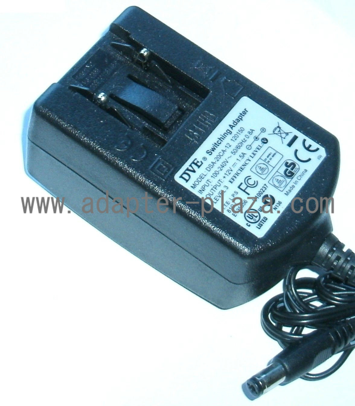 New DVE DSA-20CA-12 120150 12V 1.5A AC/DC ADAPTER Switching POWER SUPPLY - Click Image to Close